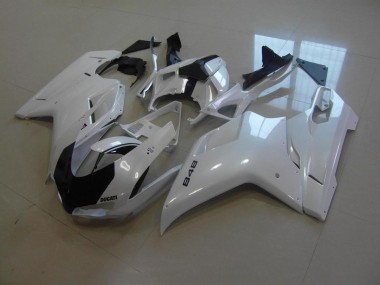 Ducati 848 1098 1198 2007-2014 - Bianco Perla Nero Banda