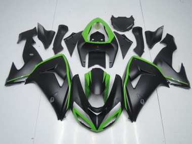 Kawasaki ZX10R 2006-2007 - Nero Opaco con Verde Line