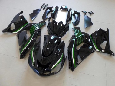 Kawasaki ZX14R ZZR 1400 2006-2011 - Lucido Nero con Verde Line