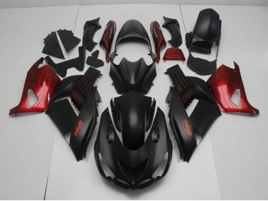 Kawasaki ZX14R ZZR 1400 2006-2011 - Nero Opaco & Rosso