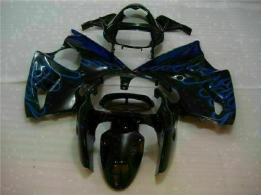 Kawasaki ZX6R 2000-2002 - Nero con Blu Fiamma